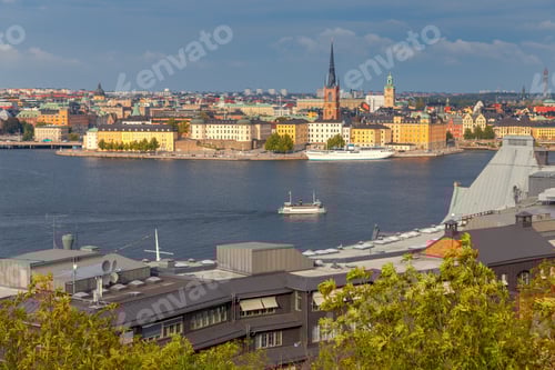 Preview: Aerial View Of The Island Gamla Stan At Sunset. Stockholm. Sweden.