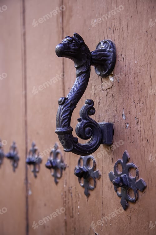 Preview: Lock On Wooden Door, Construction And Architecture, Textures