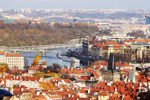 Preview: View On The Autumn Prague Historical City Of Czech Republic