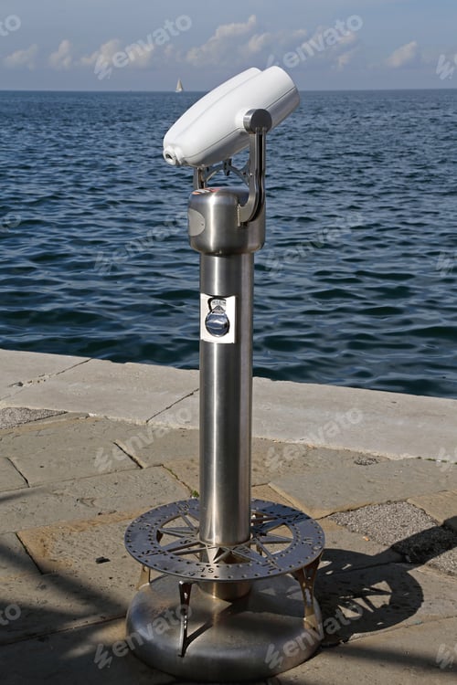 Preview: Coin Operated Tower Viewer Binoculars On A Pole