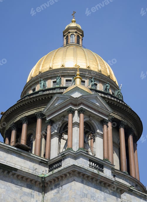 Preview: The Dome Of St. Isaac'S Cathedral On A Sunny Day. St. Petersburg