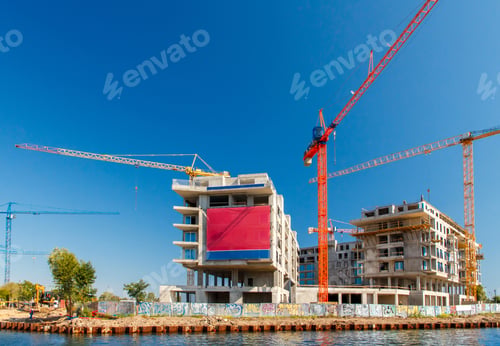 Preview: Construction Of A Residential Complex On The Bank Of The River.