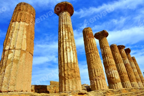 Preview: Park Of The Valley Of The Temples Temple Of Ercole Agrigento Sicily Italy