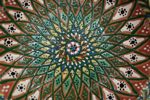Preview: Fragment Of National Uzbek Plate As Background