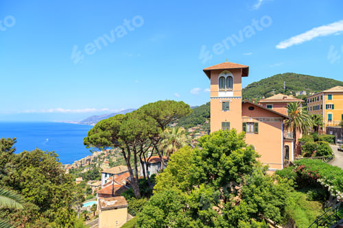 Preview: Camogli, Italy. Riviera Di Levante. House On A Hillside. The Beauty Of The Coast. Summer