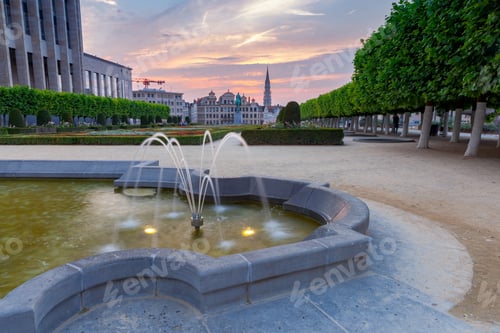 Preview: Brussels. Mountain Of Arts At Sunset.