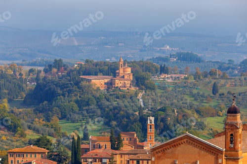 Preview: Siena. View Of The Old City District.