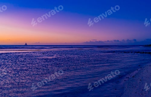 Preview: Ships In The Caribbean Sea At Sunset On Aruba Island