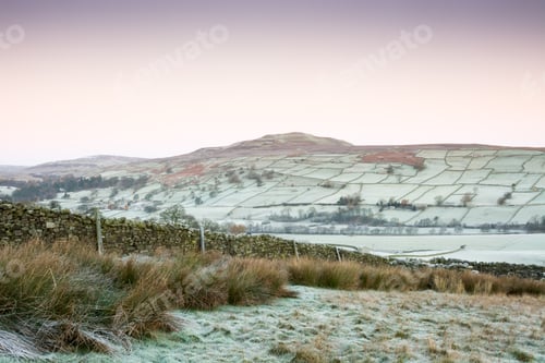Preview: Frosty Morning Over Calver Hill In Swaledale In The Yorkshire Dales