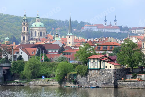 Preview: View On The Spring Prague St. Nicholas' Cathedral, Czech Republic