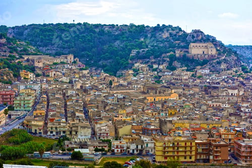 Preview: Panorama Of Scicli, Sicily, Italy