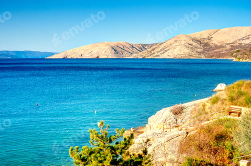 Preview: Krk Island In Sunny Weather, Croatia, Hdr Image