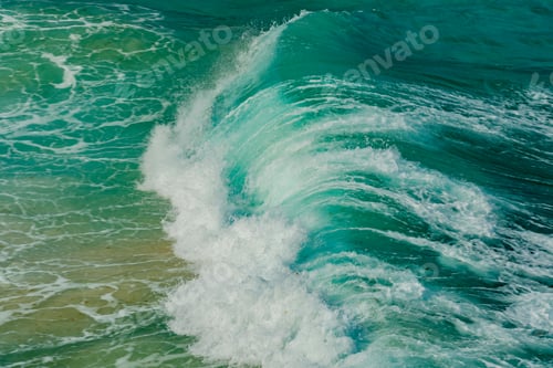 Preview: Waves On The Atlantic Ocean In The Rocky Coast Of The Caribbean Sea In The Aruba Island Of The
