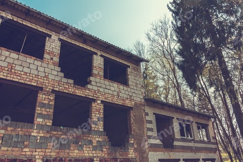Preview: Old House Ruin With Trees