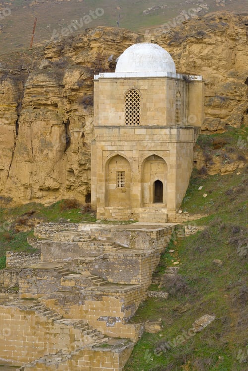 Preview: The Medieval Mausoleum Of Sheikh Diri Baba On A January Evening. Maraza, Azerbaijan
