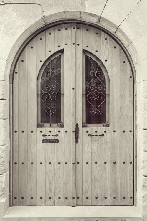 Preview: Wooden Arched Door Building, Construction And Architecture