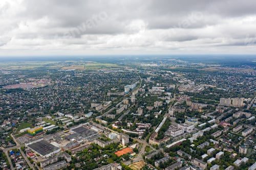 Preview: Ivanovo, Russia. Panorama Of The Central Part Of The City. Aerial View