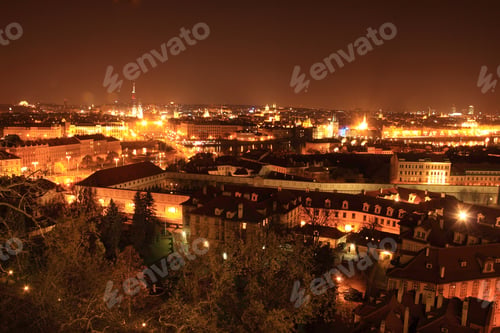Preview: The View On Bright Prague In The Night, Czech Republic