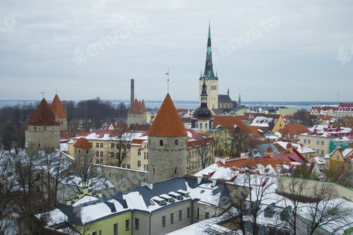 Preview: March Gloomy Day In Old Tallinn. Estonia