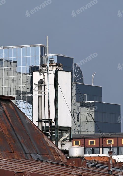 Preview: Cooling Tower Air Conditioner At Top Of Building