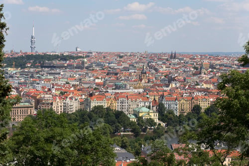 Preview: Summer Prague City From The Hill Petrin, Czech Republic