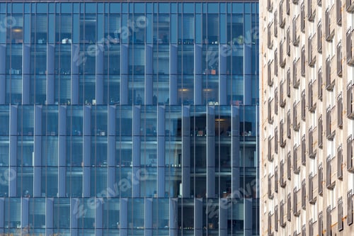 Preview: Glass Facade Of An Office Building On A Sunny Day. Poznan. Poland.