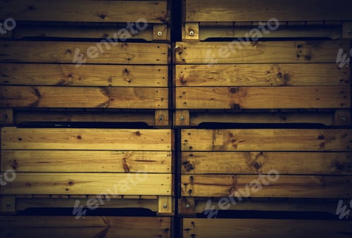 Preview: Wooden Boxes In Factory, Industry And Pallets, Construction