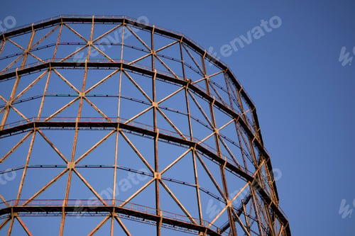 Preview: Old Metal Frame Made For A Gasometer In Rome Italy