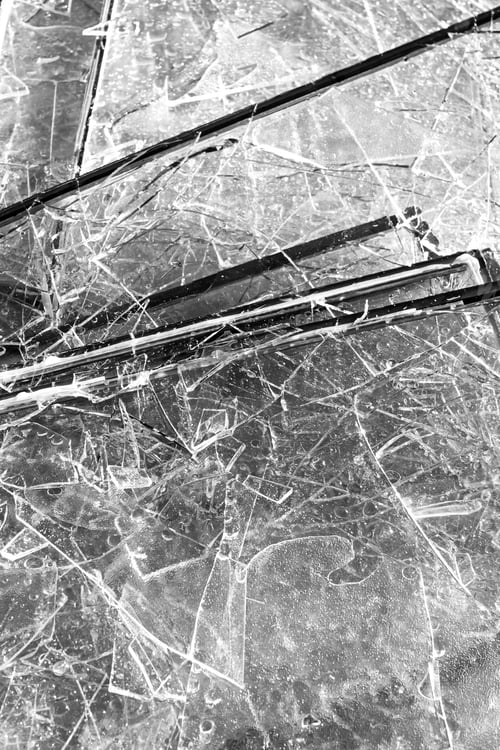 Preview: Broken Glass Window Pieces, Vandalism