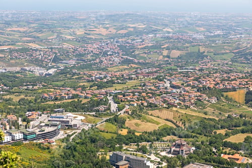 Preview: Aerial View Of Microstate San Marino Landscape