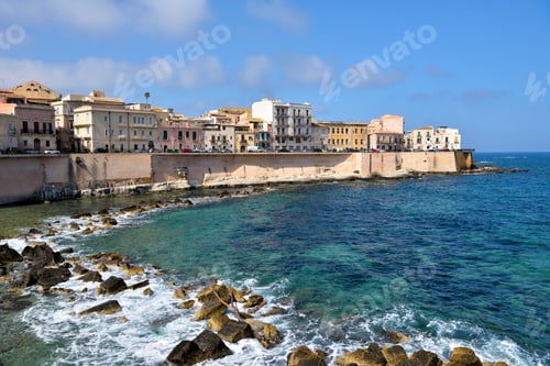 Preview: Panorama Of The Coast Of Syracuse Sicily Italy