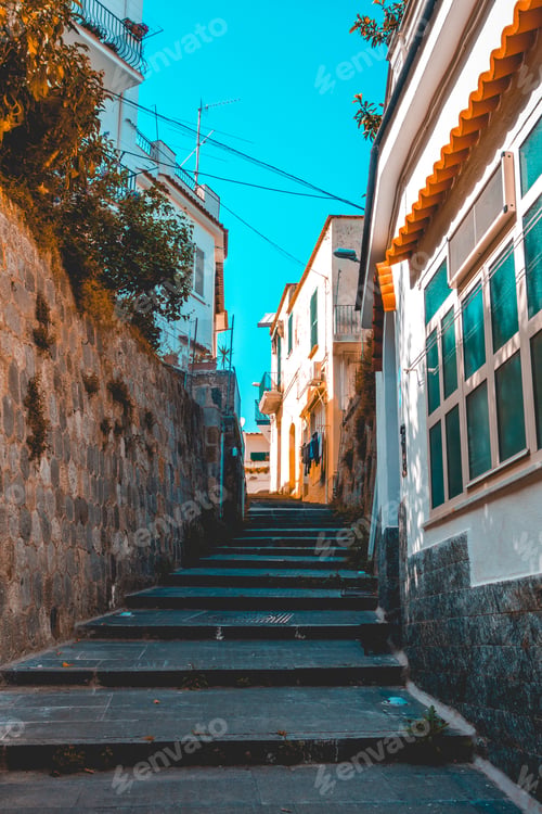 Preview: Some Stairs In A Lone Street At Italy