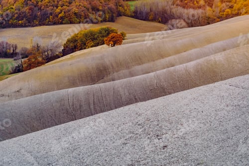 Preview: Sunset Over The Rolling Hills Lands Of Siena In Tuscany Italy In The Fall