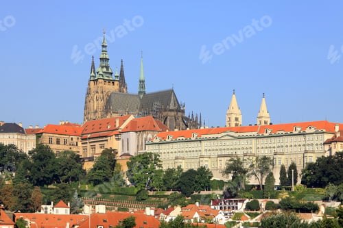Preview: The View On The Summer Prague Gothic Castle Above River Vltava