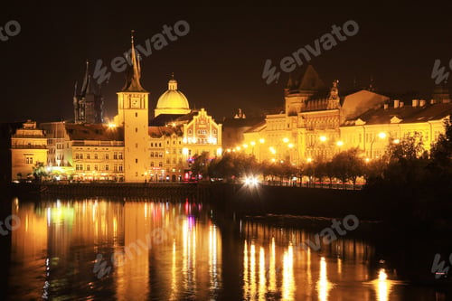 Preview: The Night View On Prague Old Town, Czech Republic