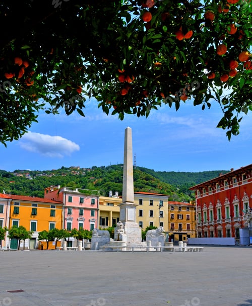 Preview: Arance Square And Obelisk Massa Tuscany Italy
