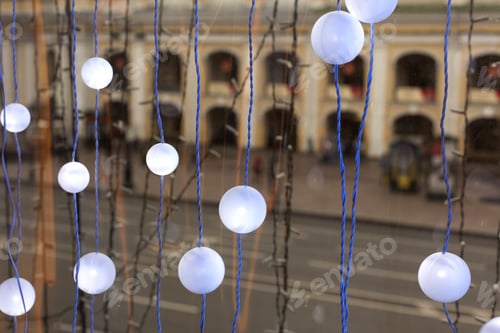 Preview: Beautiful Christmas Decorations. Ball Shape Christmas Decoration In Real Tree.