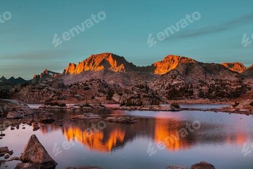 Preview: Serenity Lake In The Mountains In Summer Season. Beautiful Natural Landscapes.