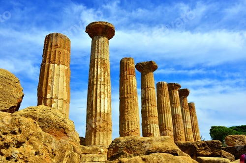 Preview: Park Of The Valley Of The Temples Temple Of Ercole Agrigento Sicily Italy