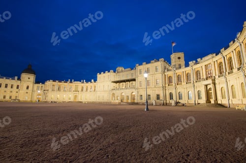 Preview: Great Gatchina Palace In The May Twilight. Gatchina, Leningrad Region. Russia
