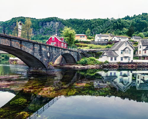Preview: Photographer Takes Picture Of Norheimsund Village, Located On The Northern Side Of The