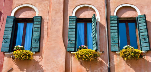 Preview: Historic Buildings In Campo Santo Stefano Venice Italy