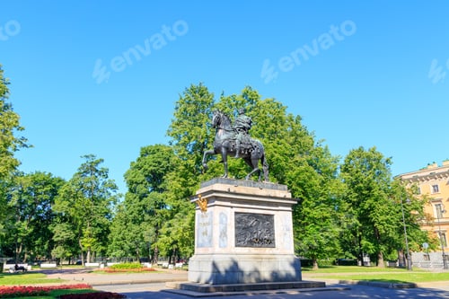 Preview: Saint-Petersburg, Russia. Monument To Peter The Great On Peter The Great Square. Text Translated