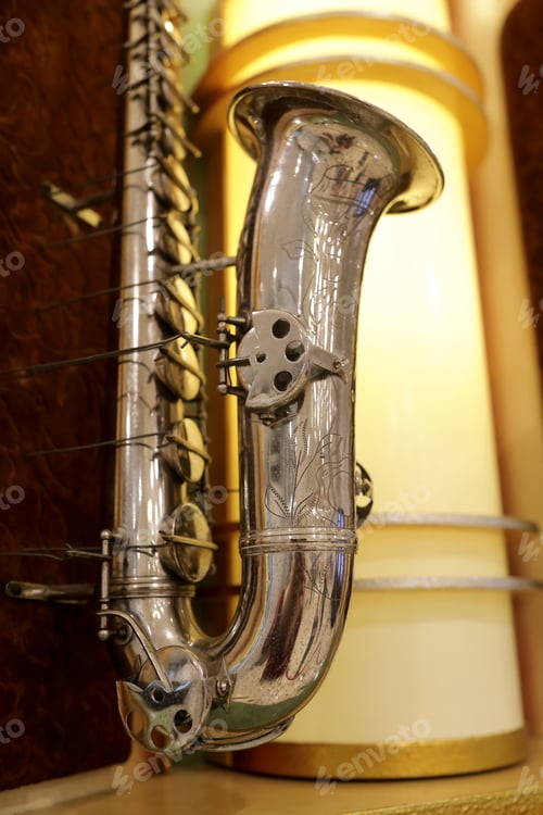 Preview: View Of Wall Mounted Saxophone As Part Of Automatic Orchestra