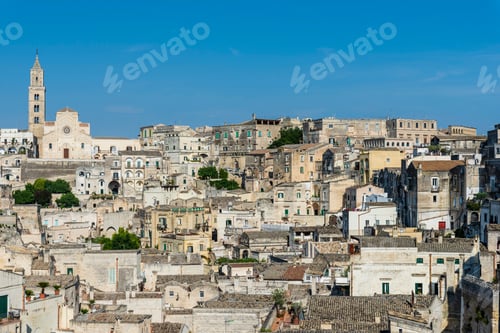 Preview: Sassi Of Matera. Sasso Caveoso At Sunset. Magic Of Cave Houses. Unesco World Heritage Site.
