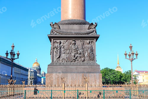 Preview: Saint-Petersburg, Russia. Palace Square, The Base Of The Alexander Column