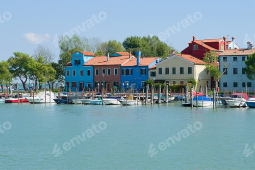 Preview: A Sunny September Day On The Embankment Of The Burano Island. Venice, Italy