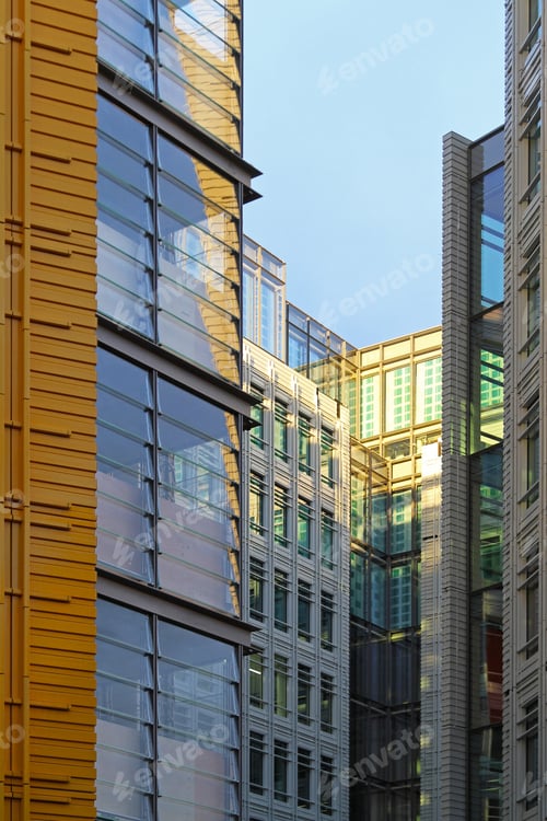 Preview: Block Of Business Buildings With Glass Facades