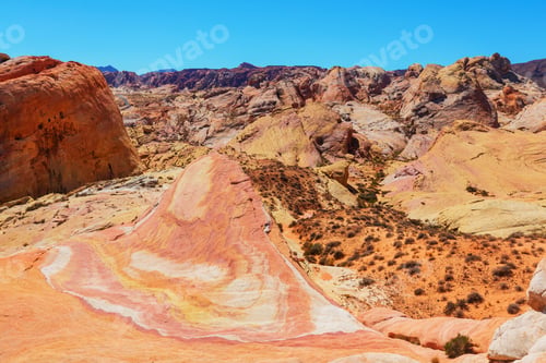 Preview: Valley Of Fire State Park, Nevada, Usa. Unusual Natural Landscapes.