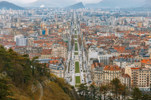 Preview: Grenoble. Aerial View Of The City.